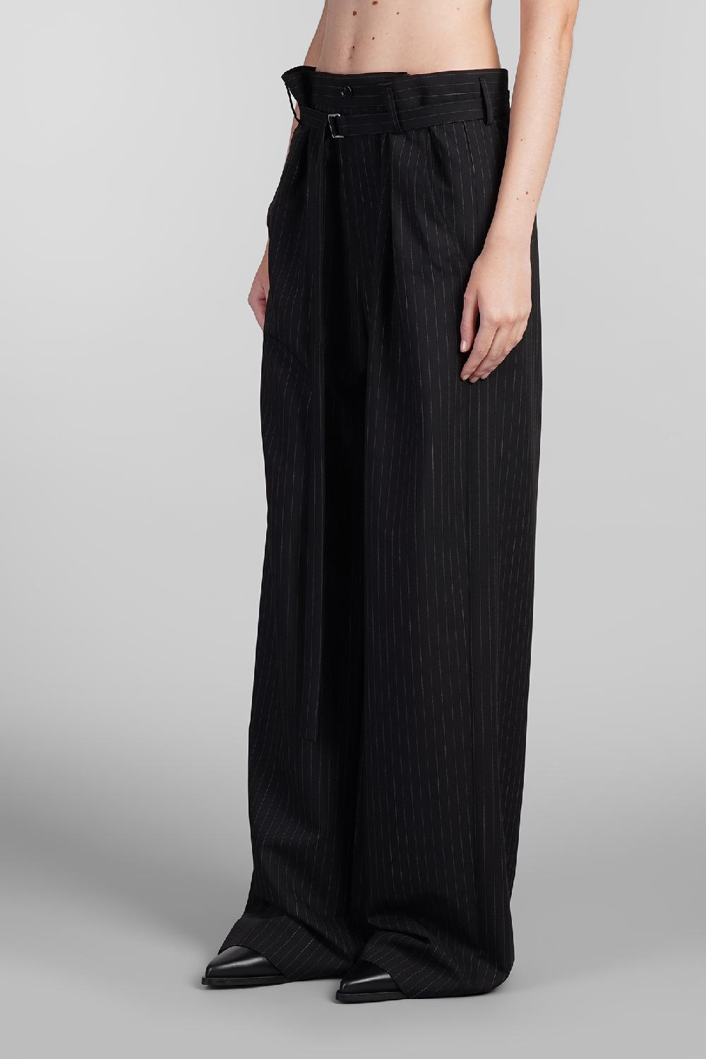 Deliberti Ann Demeulemeester Pantalone linna in lana nera cod. 409434 - Deliberti The Luxury Shopping Sconto