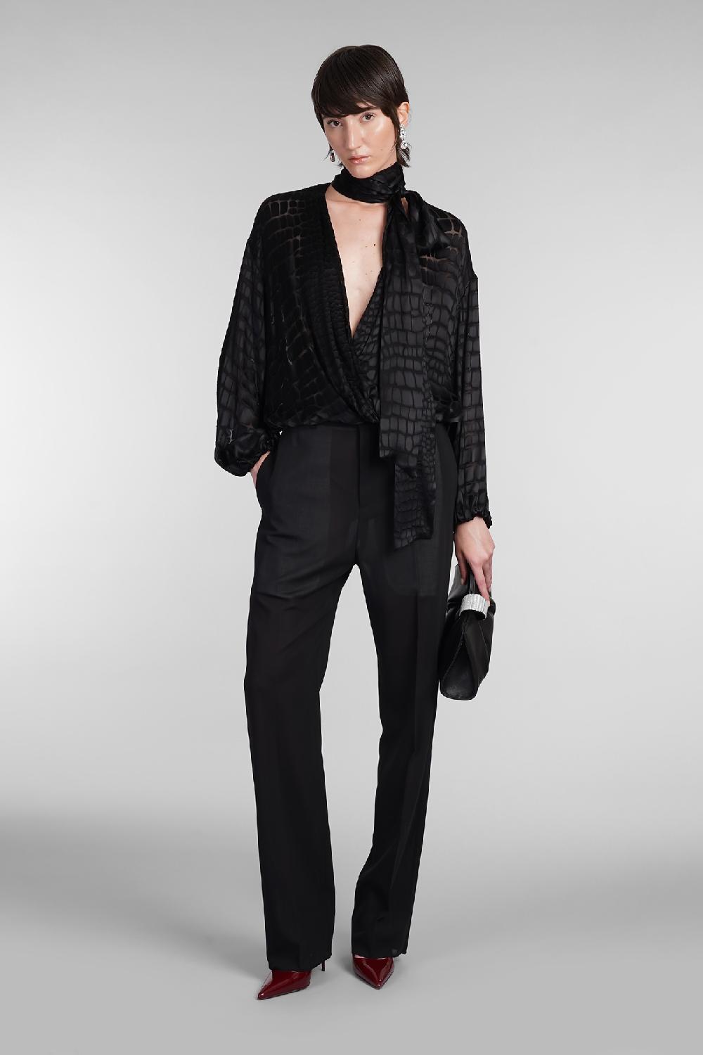 Deliberti Blumarine Pantalone in lana nera cod. 403558 - Deliberti The Luxury Shopping Nuova