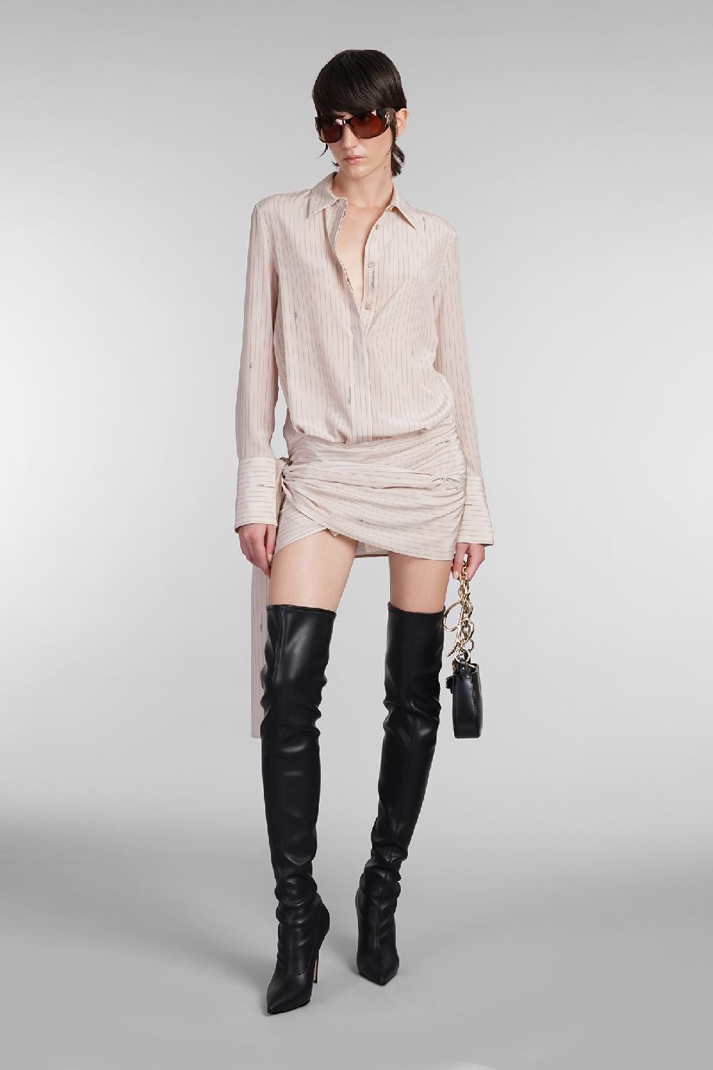 Deliberti Blumarine Abito in seta beige cod. 403547 - Deliberti The Luxury Shopping Nuovo