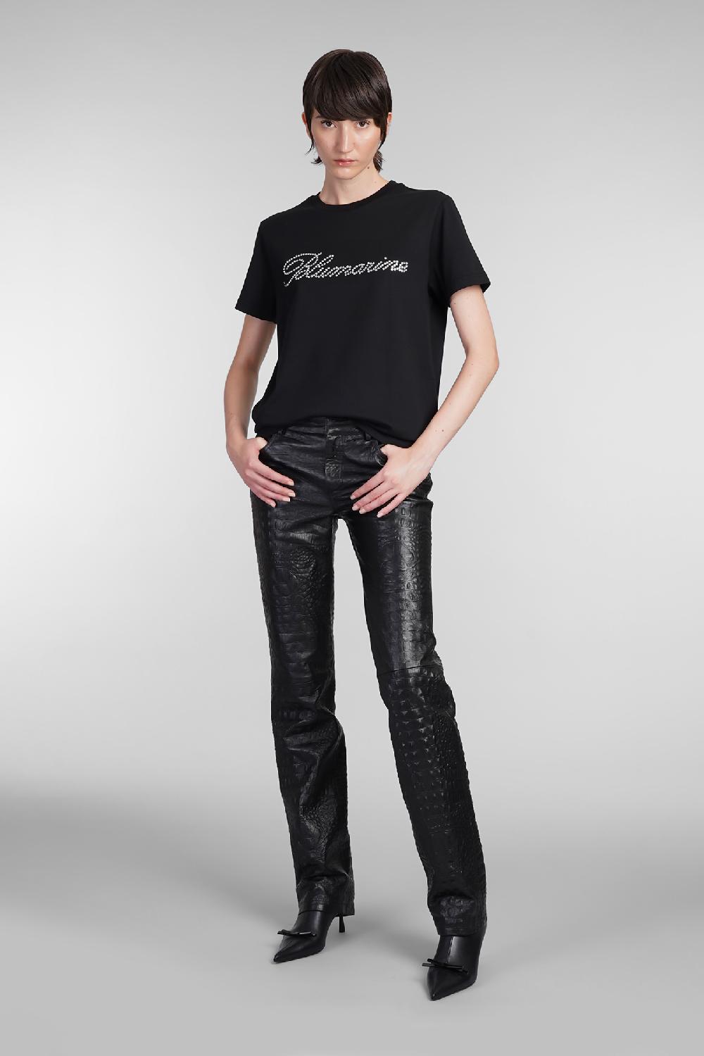 Deliberti Blumarine T-shirt in cotone nero cod. 403560 - Deliberti The Luxury Shopping Spedizione Gratuita