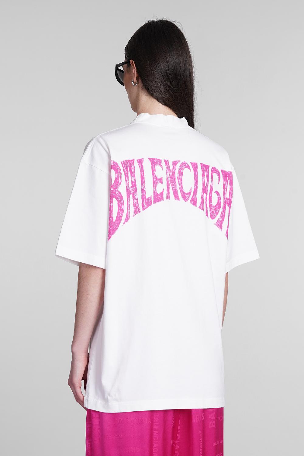 Deliberti Balenciaga T-shirt in cotone bianco cod. 394992 - Deliberti The Luxury Shopping Promozione Limitata