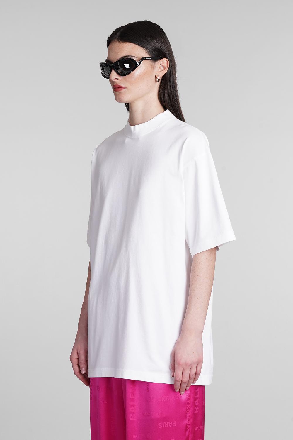 Deliberti Balenciaga T-shirt in cotone bianco cod. 394992 - Deliberti The Luxury Shopping Promozione Limitata