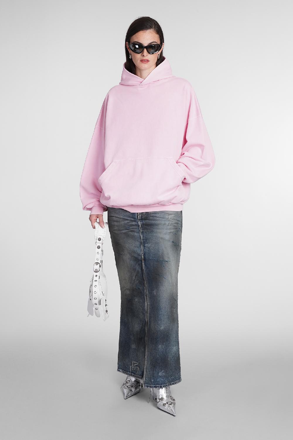 Deliberti Balenciaga Felpa in cotone rosa cod. 386201 - Deliberti The Luxury Shopping Shopping Online