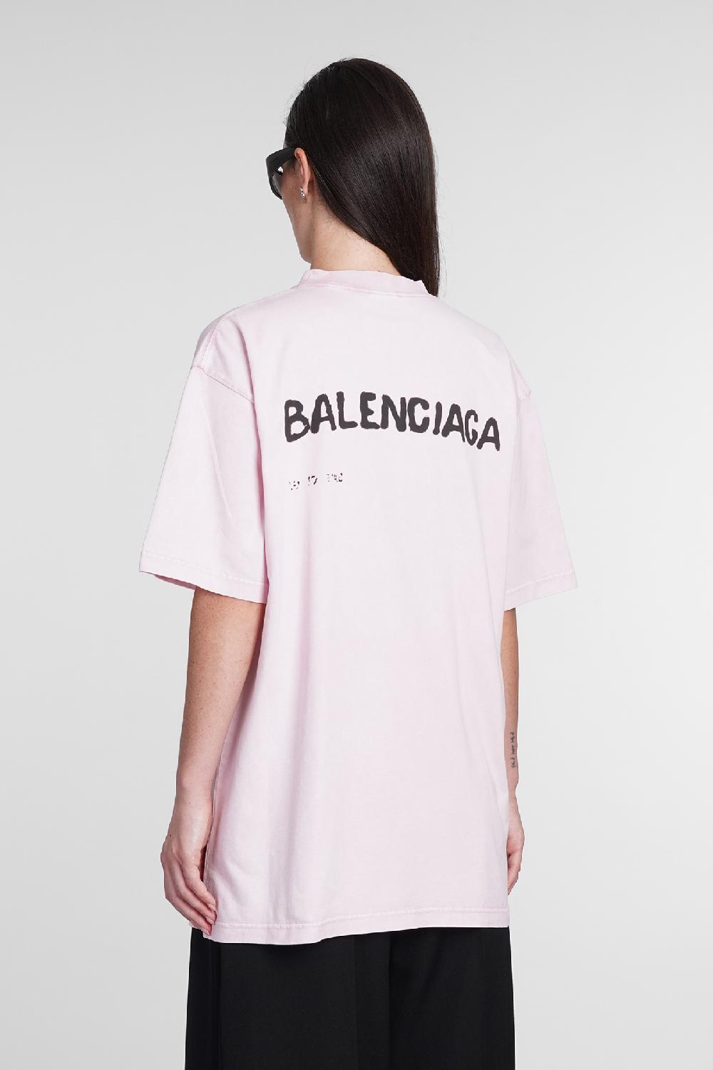 Deliberti Balenciaga T-shirt in cotone rosa cod. 386200 - Deliberti The Luxury Shopping Affare Del Giorno