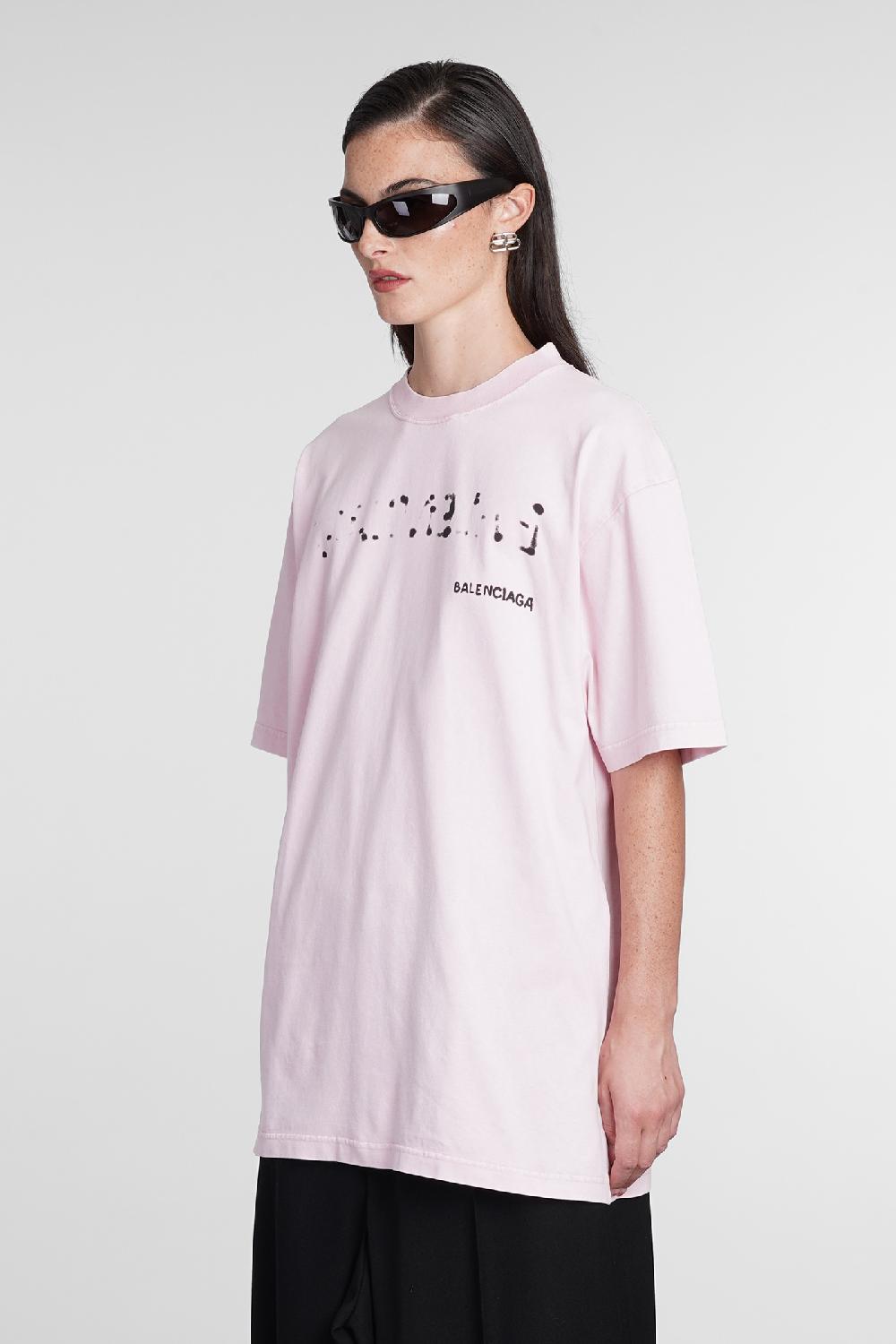 Deliberti Balenciaga T-shirt in cotone rosa cod. 386200 - Deliberti The Luxury Shopping Affare Del Giorno