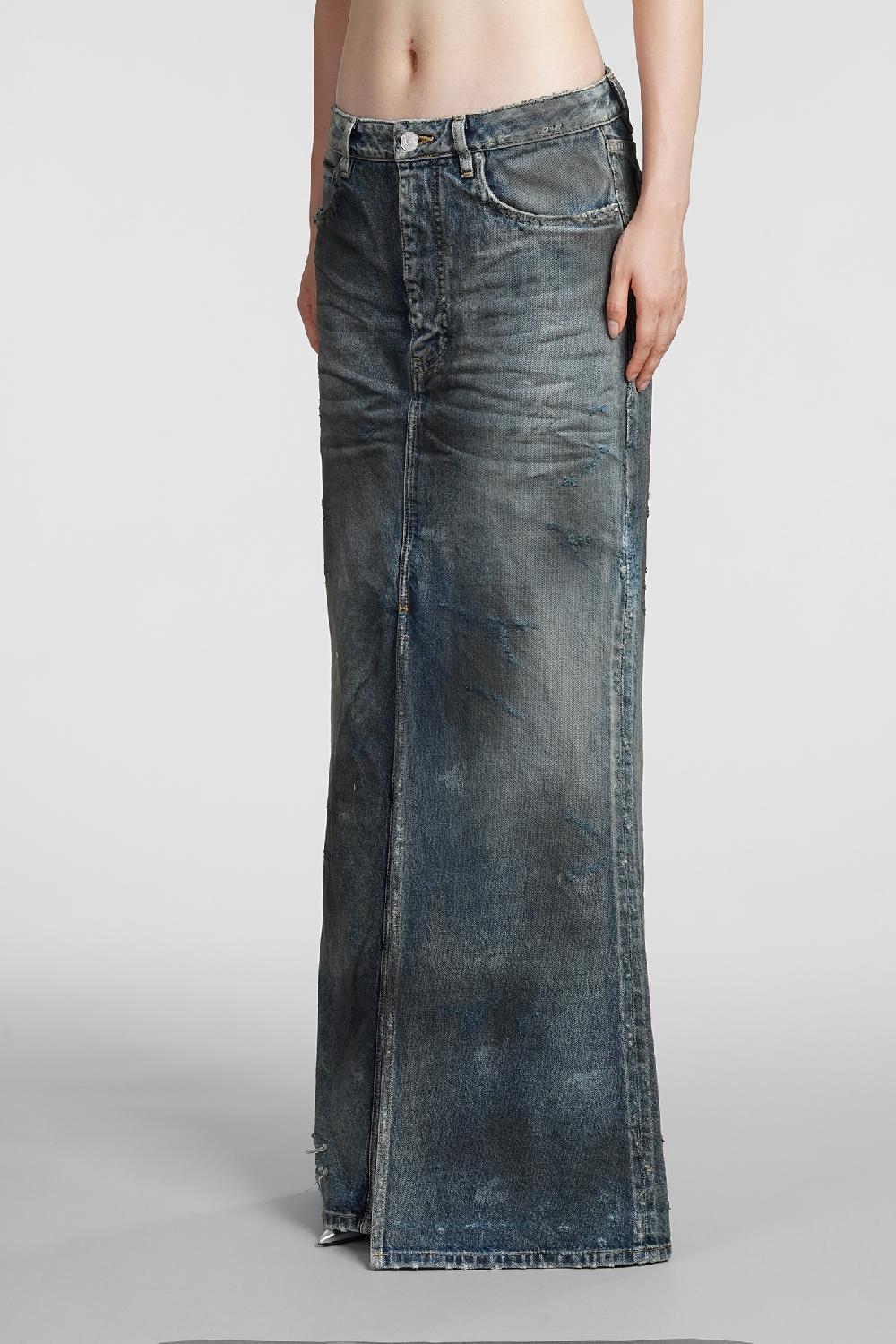Deliberti Balenciaga Gonna in cotone blu cod. 383716 - Deliberti The Luxury Shopping Prezzo Ridotto