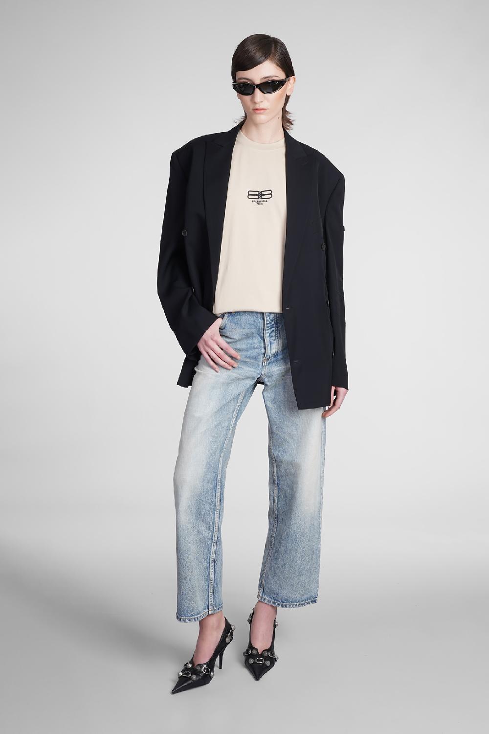 Deliberti Balenciaga T-shirt in cotone beige cod. 371692 - Deliberti The Luxury Shopping Novità