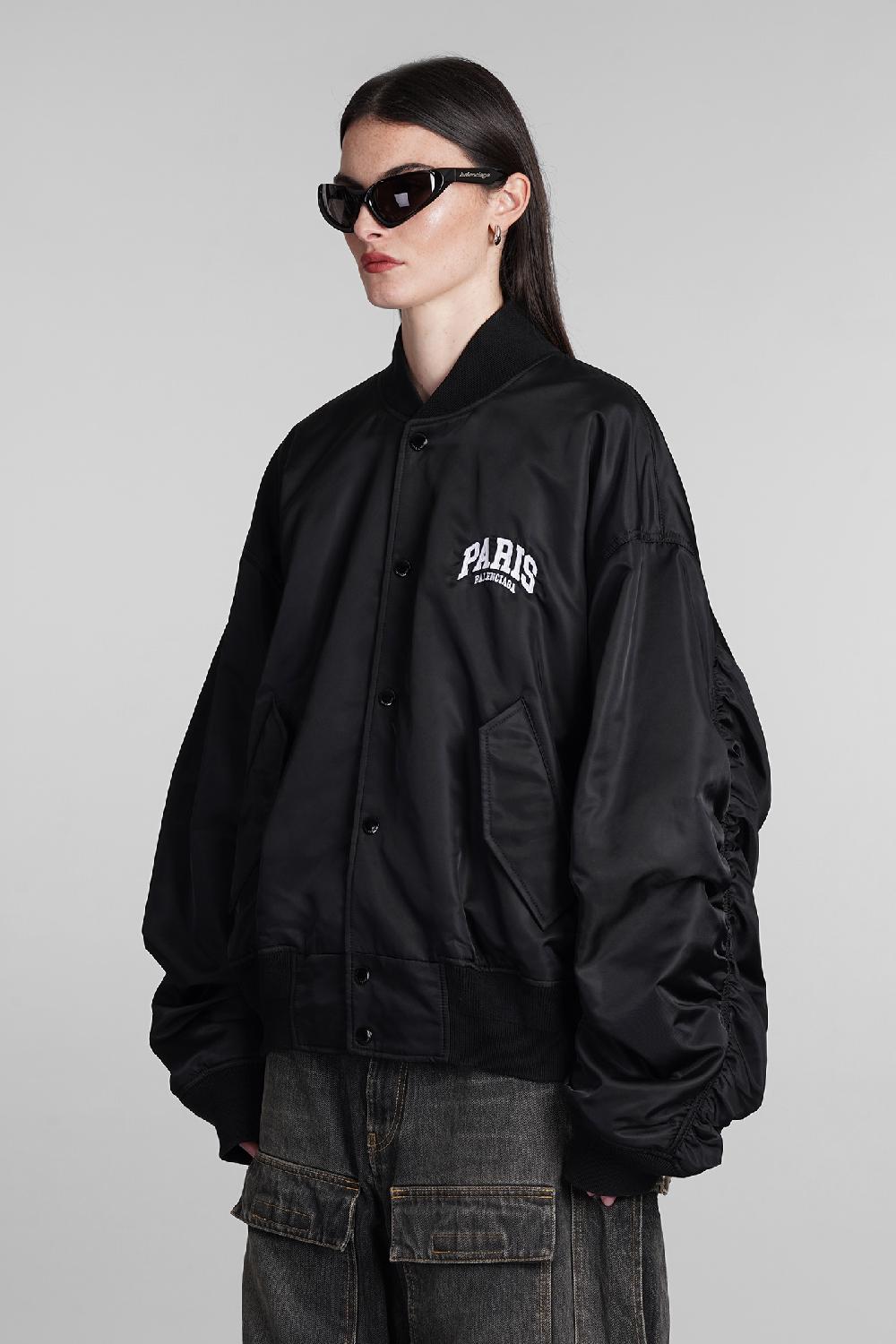 Deliberti Balenciaga Bomber in poliammide nera cod. 394986 - Deliberti The Luxury Shopping Presa