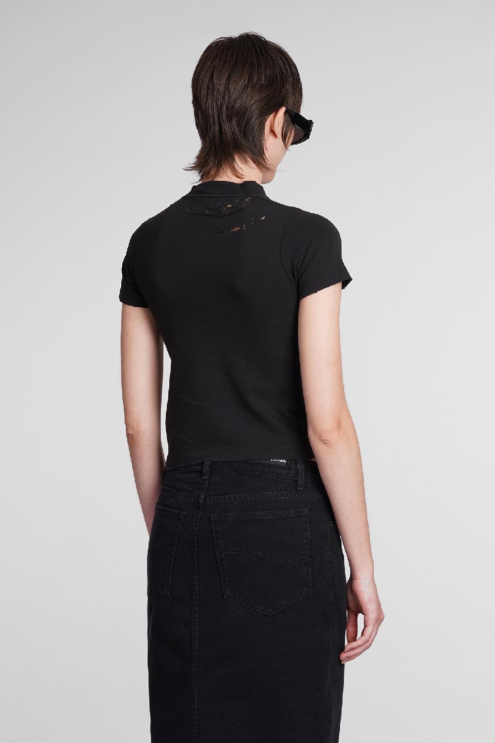 Deliberti Balenciaga T-shirt in cotone nero cod. 398909 - Deliberti The Luxury Shopping Sconto