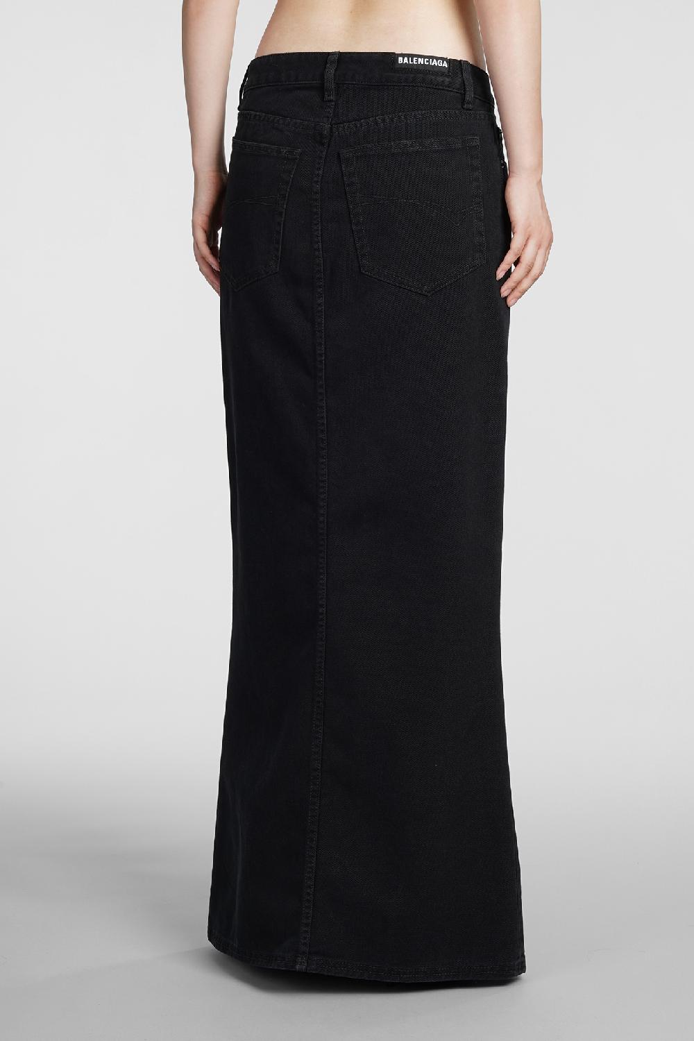 Deliberti Balenciaga Gonna in cotone nero cod. 383720 - Deliberti The Luxury Shopping Offerta