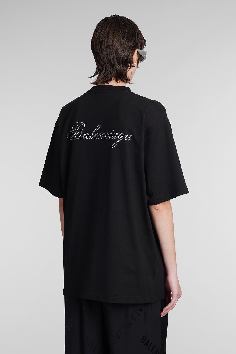 Deliberti Balenciaga T-shirt in cotone nero cod. 393398 - Deliberti The Luxury Shopping Economico