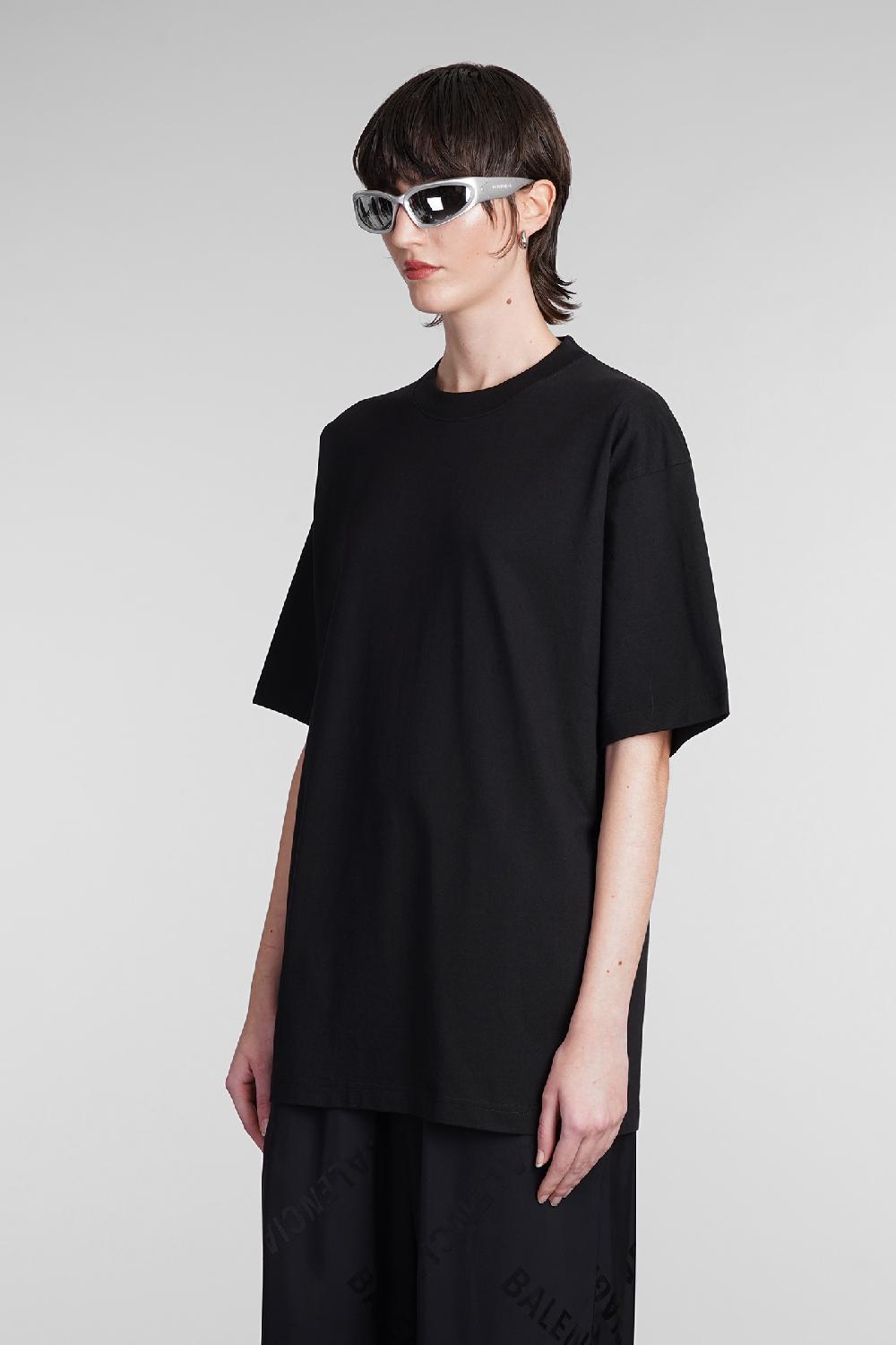 Deliberti Balenciaga T-shirt in cotone nero cod. 393398 - Deliberti The Luxury Shopping Economico