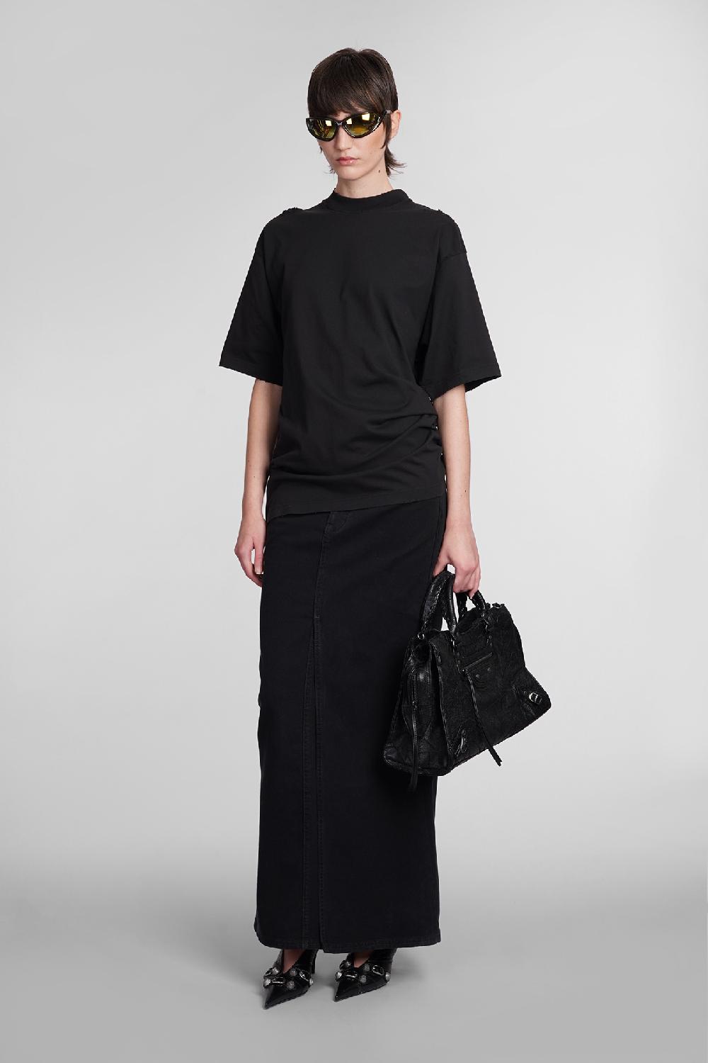 Deliberti Balenciaga T-shirt in cotone nero cod. 398910 - Deliberti The Luxury Shopping Online