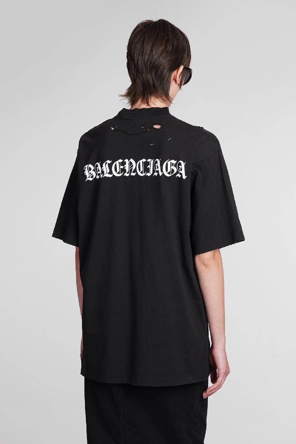 Deliberti Balenciaga T-shirt in cotone nero cod. 398910 - Deliberti The Luxury Shopping Online