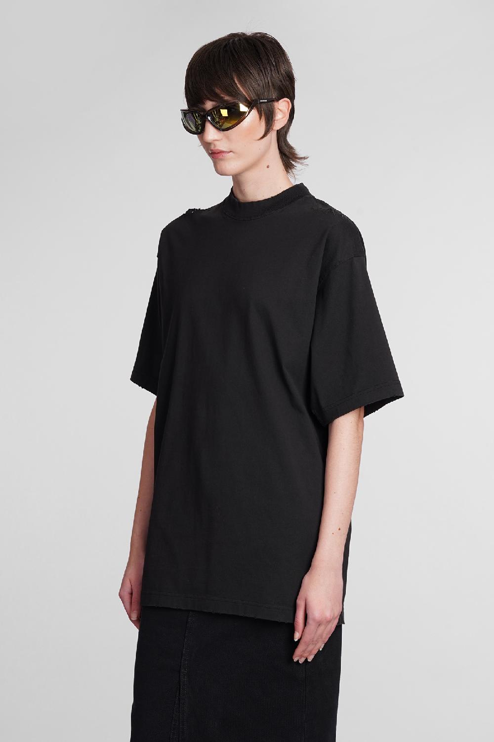 Deliberti Balenciaga T-shirt in cotone nero cod. 398910 - Deliberti The Luxury Shopping Online