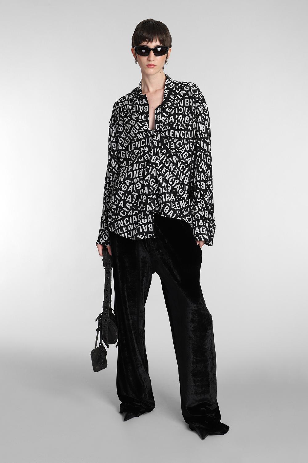 Deliberti Balenciaga Pantalone in viscosa nera cod. 381732 - Deliberti The Luxury Shopping In Vendita