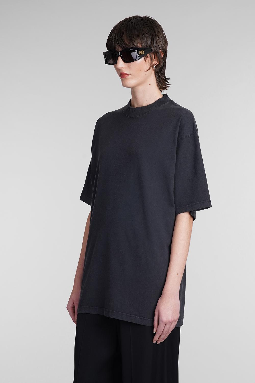 Deliberti Balenciaga T-shirt in cotone nero cod. 393402 - Deliberti The Luxury Shopping Saldi