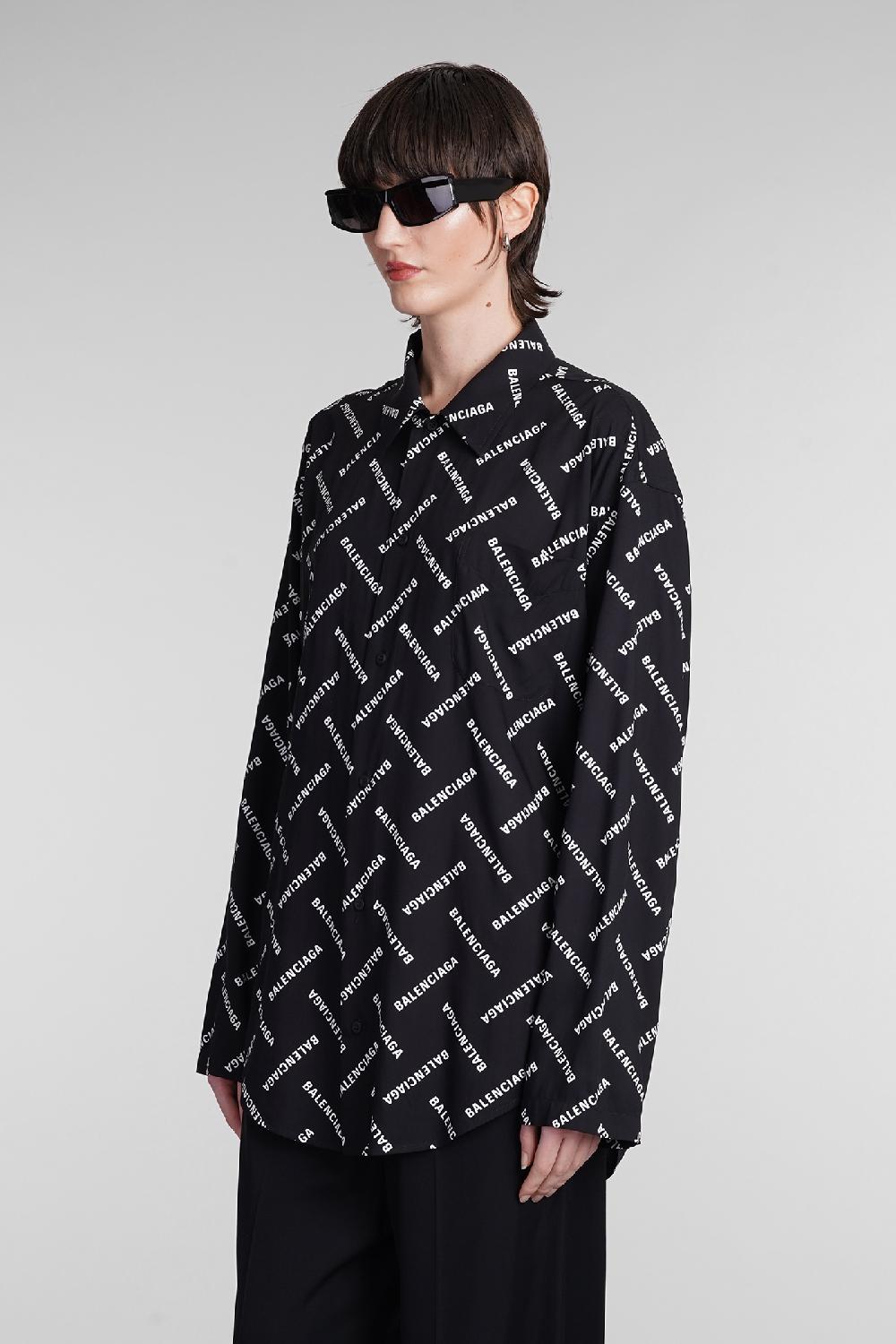Deliberti Balenciaga Camicia in viscosa nera cod. 393396 - Deliberti The Luxury Shopping Offerte
