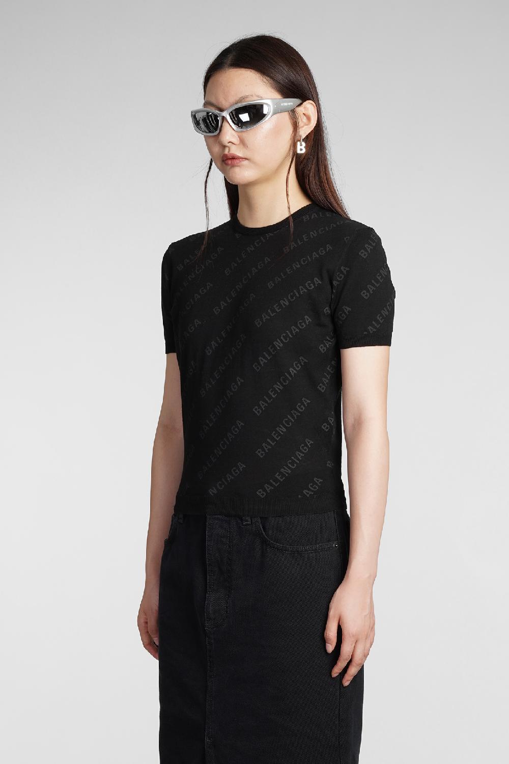Deliberti Balenciaga Maglia in cotone nero cod. 383711 - Deliberti The Luxury Shopping Hotsell