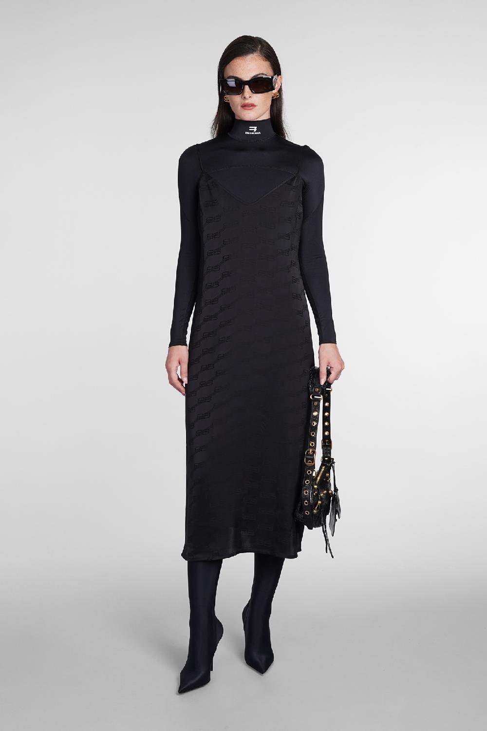 Deliberti Balenciaga Abito in viscosa nera cod. 386214 - Deliberti The Luxury Shopping Vendita Calda