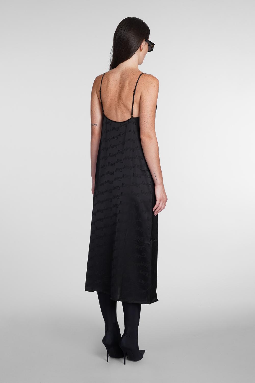 Deliberti Balenciaga Abito in viscosa nera cod. 386214 - Deliberti The Luxury Shopping Vendita Calda
