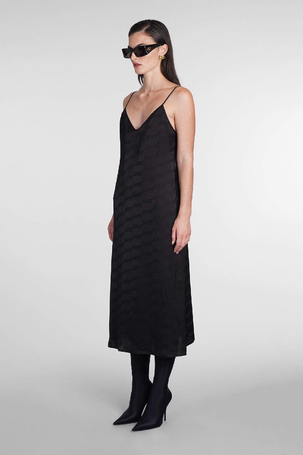 Deliberti Balenciaga Abito in viscosa nera cod. 386214 - Deliberti The Luxury Shopping Vendita Calda