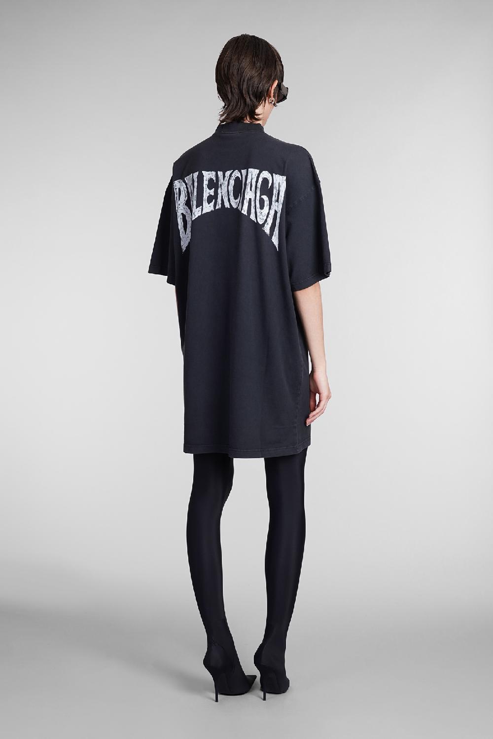 Deliberti Balenciaga Abito in cotone nero cod. 393400 - Deliberti The Luxury Shopping Vendita Economica