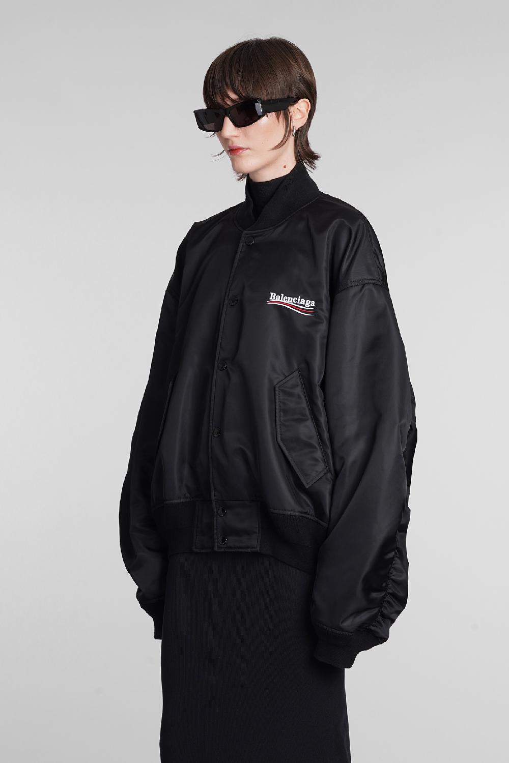Deliberti Balenciaga Bomber in poliammide nera cod. 398345 - Deliberti The Luxury Shopping Saldi Di Fabbrica