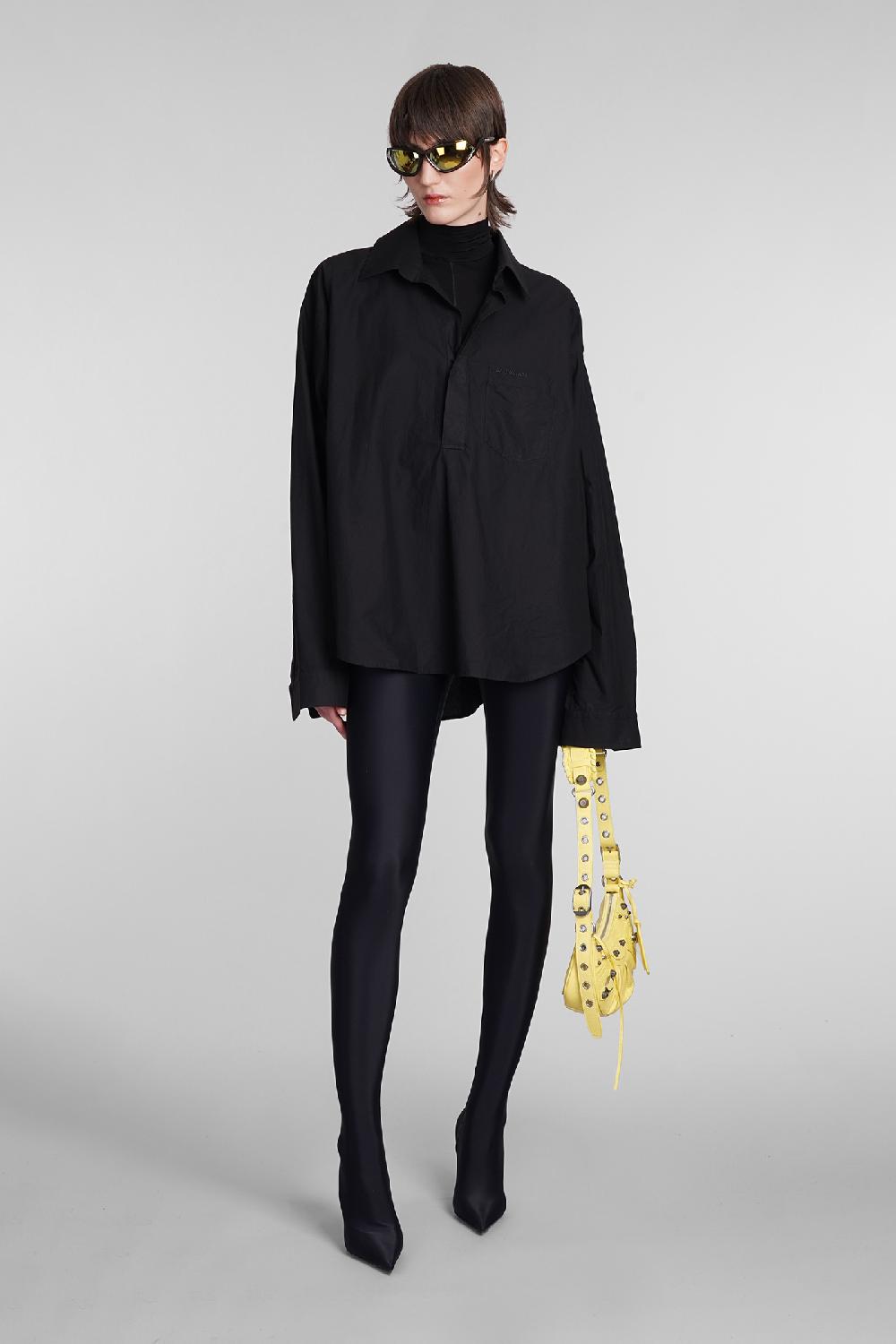Deliberti Balenciaga Blusa in cotone nero cod. 398321 - Deliberti The Luxury Shopping Vendite Flash