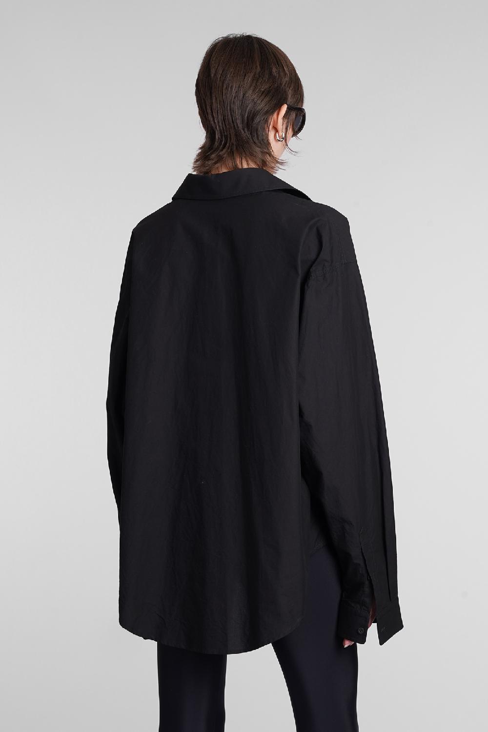 Deliberti Balenciaga Blusa in cotone nero cod. 398321 - Deliberti The Luxury Shopping Vendite Flash