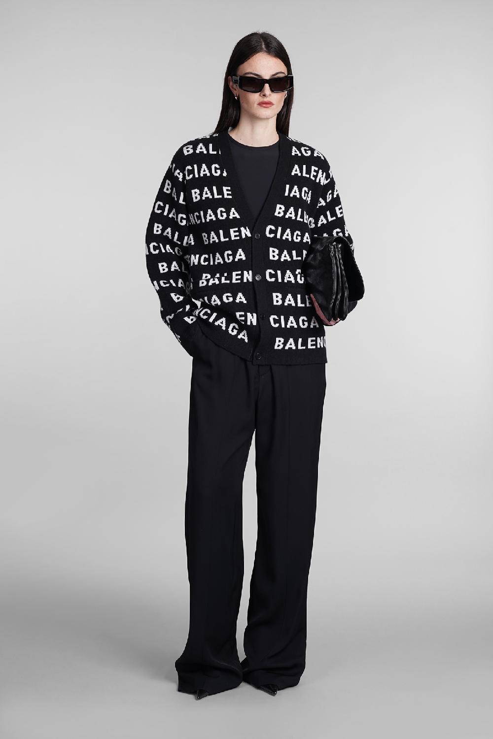 Deliberti Balenciaga Cardigan in lana nera cod. 393403 - Deliberti The Luxury Shopping Negozio