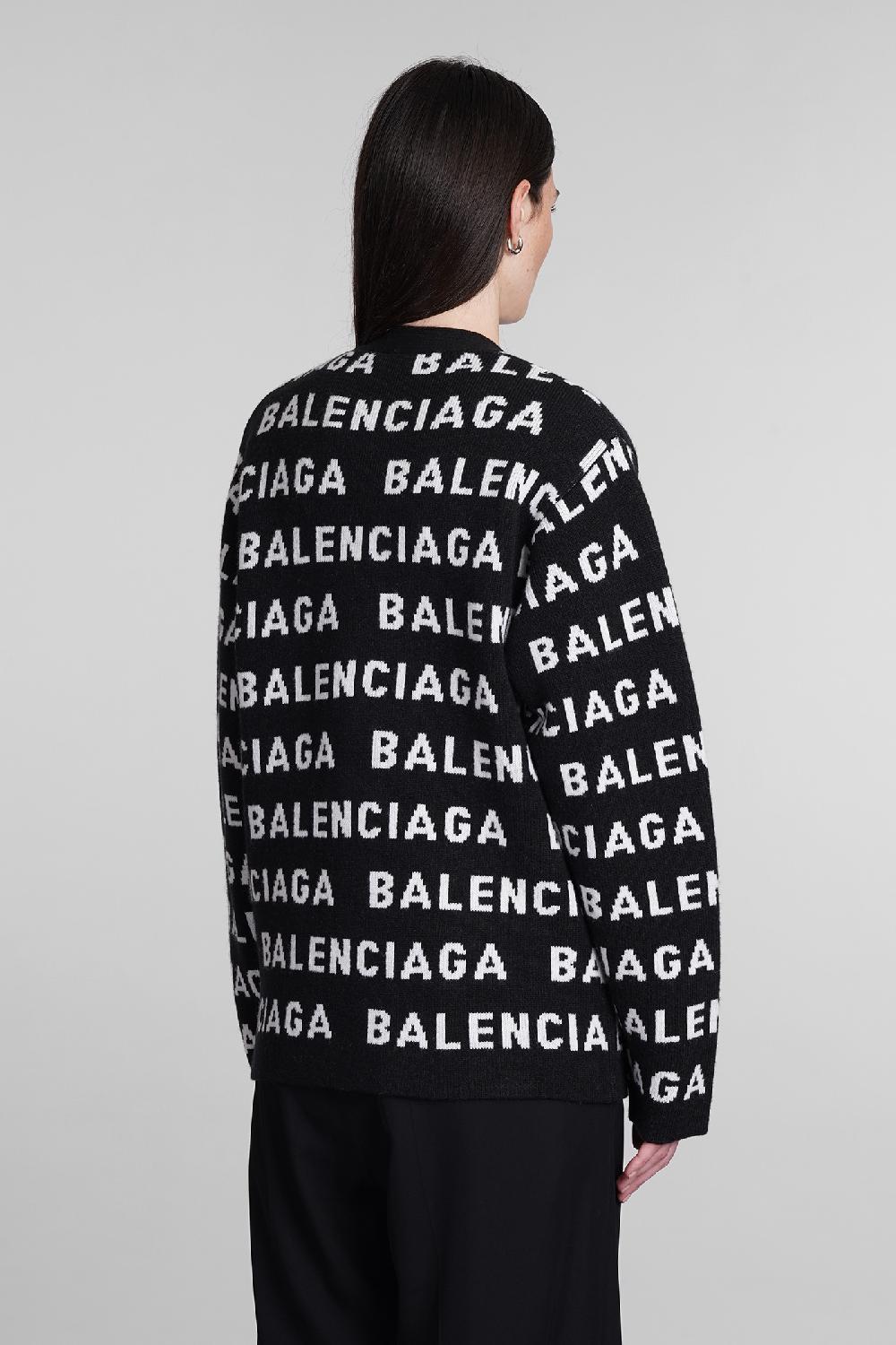 Deliberti Balenciaga Cardigan in lana nera cod. 393403 - Deliberti The Luxury Shopping Negozio