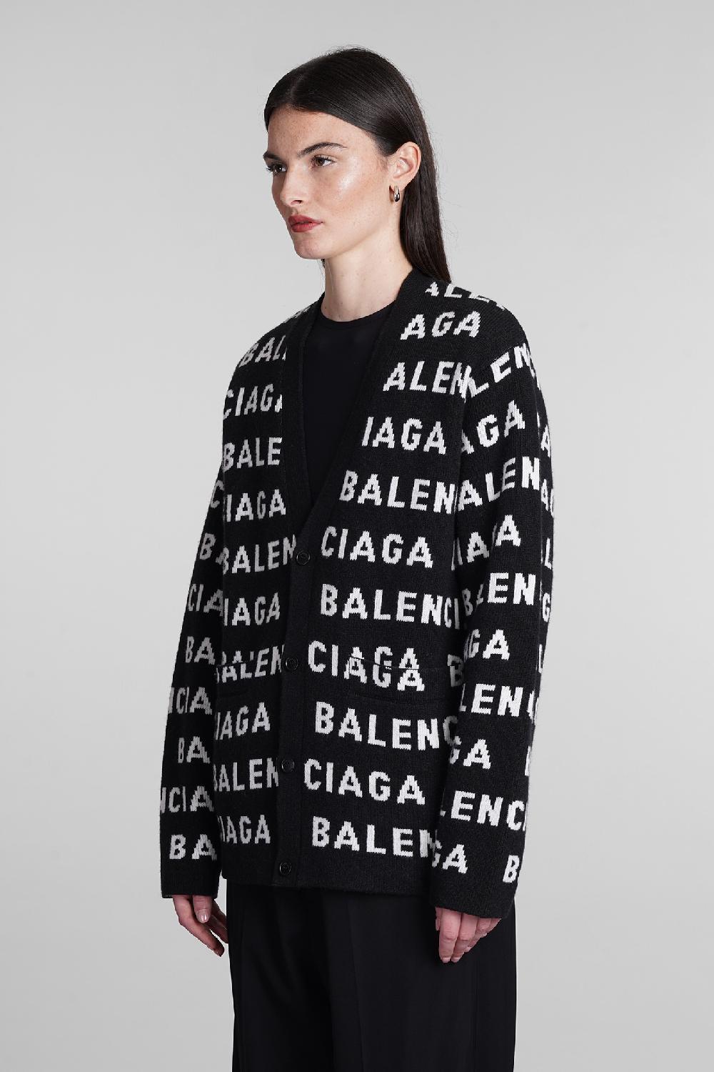 Deliberti Balenciaga Cardigan in lana nera cod. 393403 - Deliberti The Luxury Shopping Negozio
