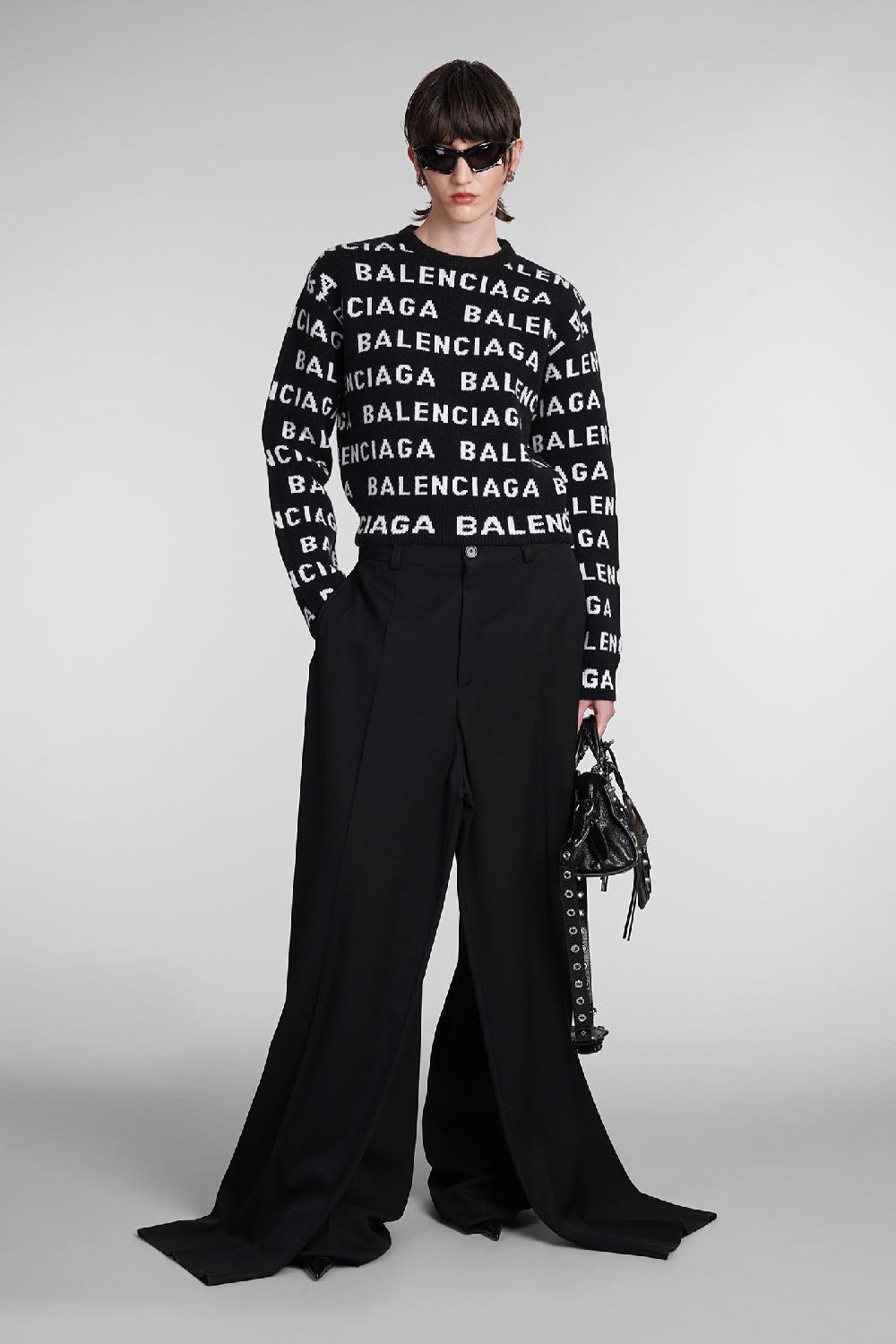 Deliberti Balenciaga Maglia in lana nera cod. 393401 - Deliberti The Luxury Shopping In Saldo
