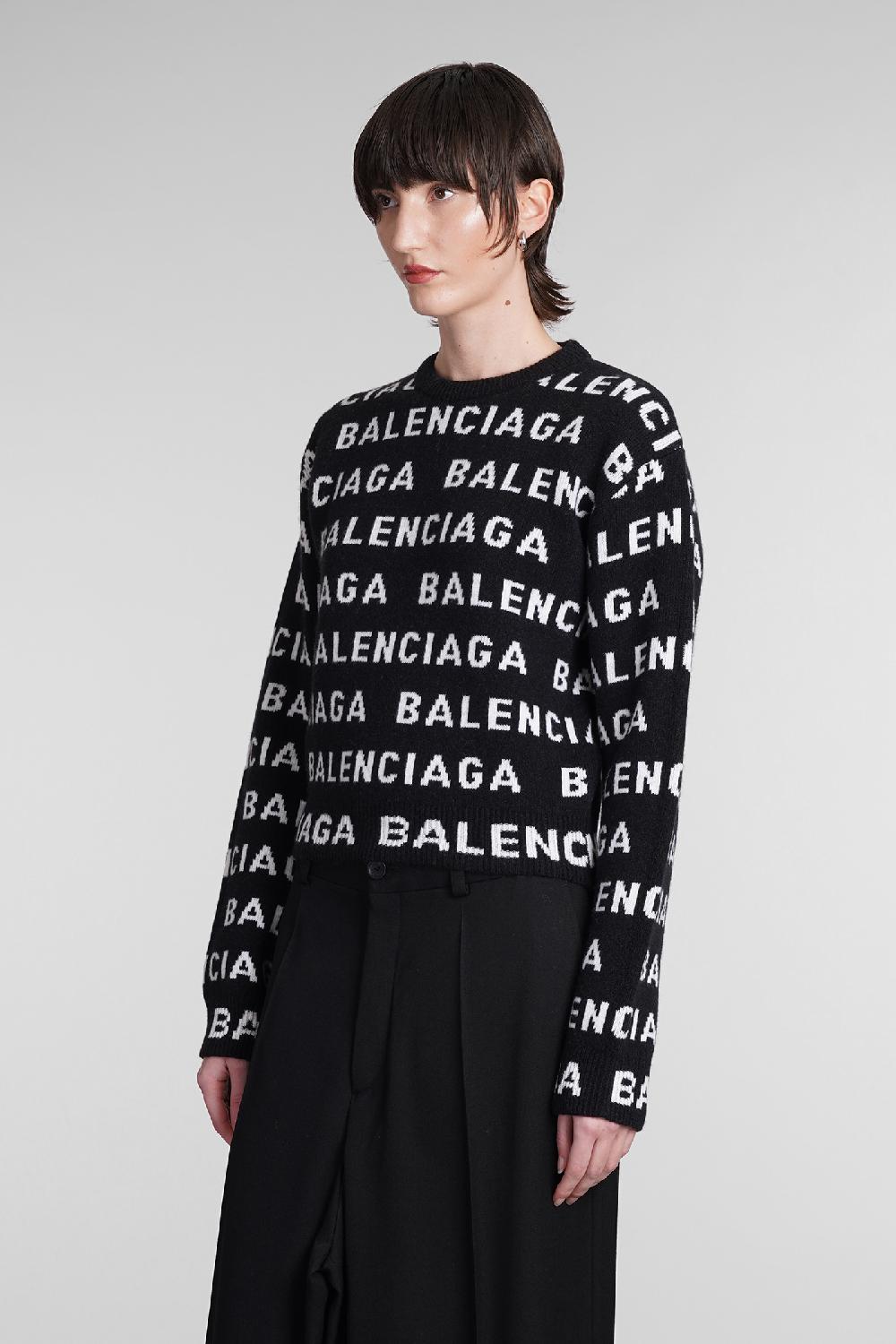 Deliberti Balenciaga Maglia in lana nera cod. 393401 - Deliberti The Luxury Shopping In Saldo