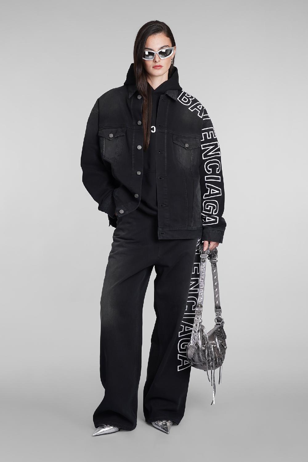Deliberti Balenciaga Giacche denim in cotone nero cod. 390878 - Deliberti The Luxury Shopping Moda