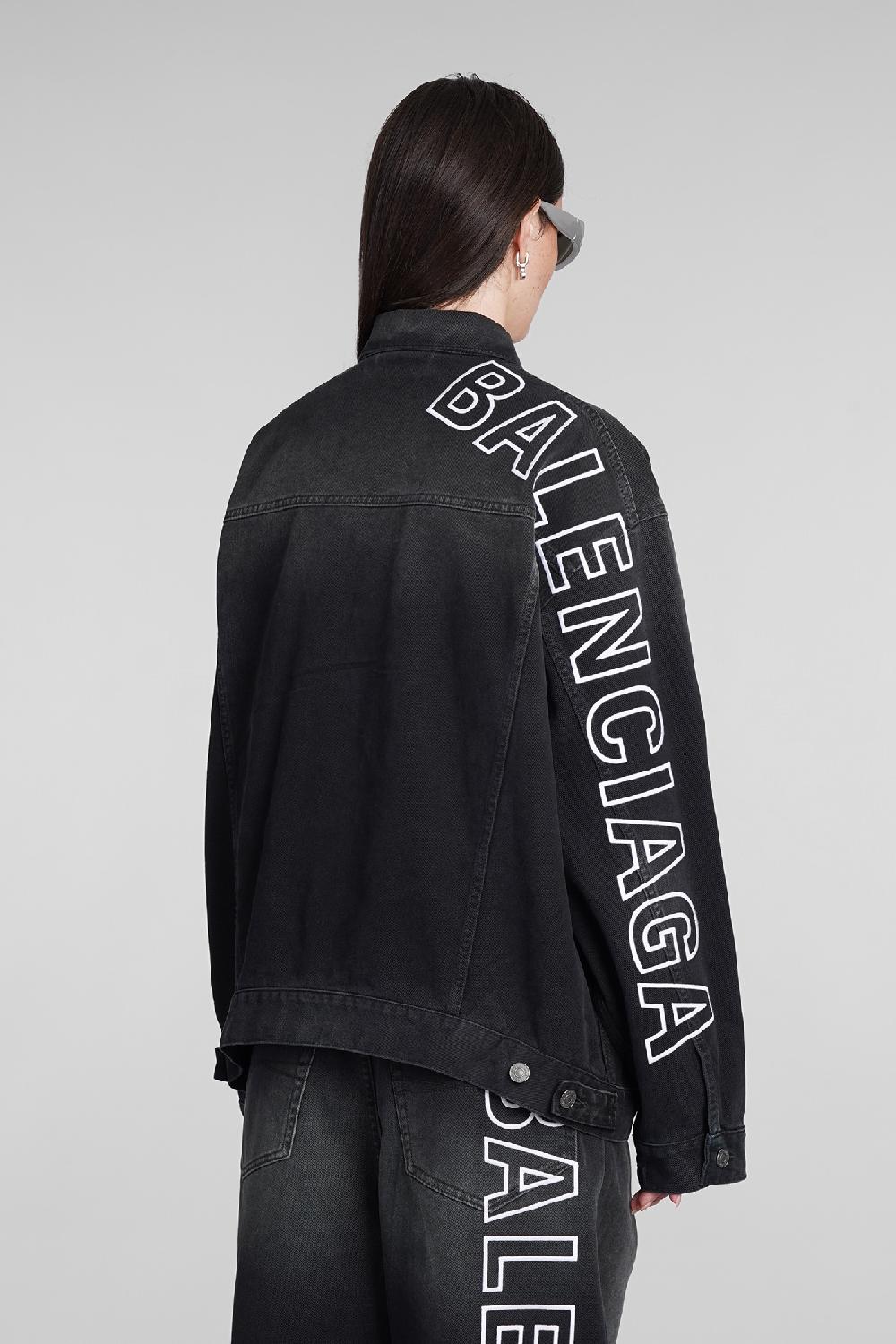 Deliberti Balenciaga Giacche denim in cotone nero cod. 390878 - Deliberti The Luxury Shopping Moda