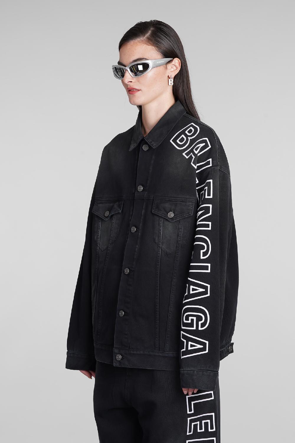 Deliberti Balenciaga Giacche denim in cotone nero cod. 390878 - Deliberti The Luxury Shopping Moda