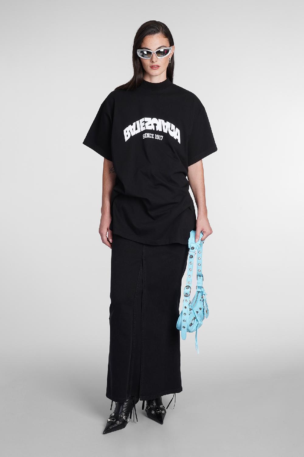 Deliberti Balenciaga T-shirt in cotone nero cod. 386203 - Deliberti The Luxury Shopping 2025