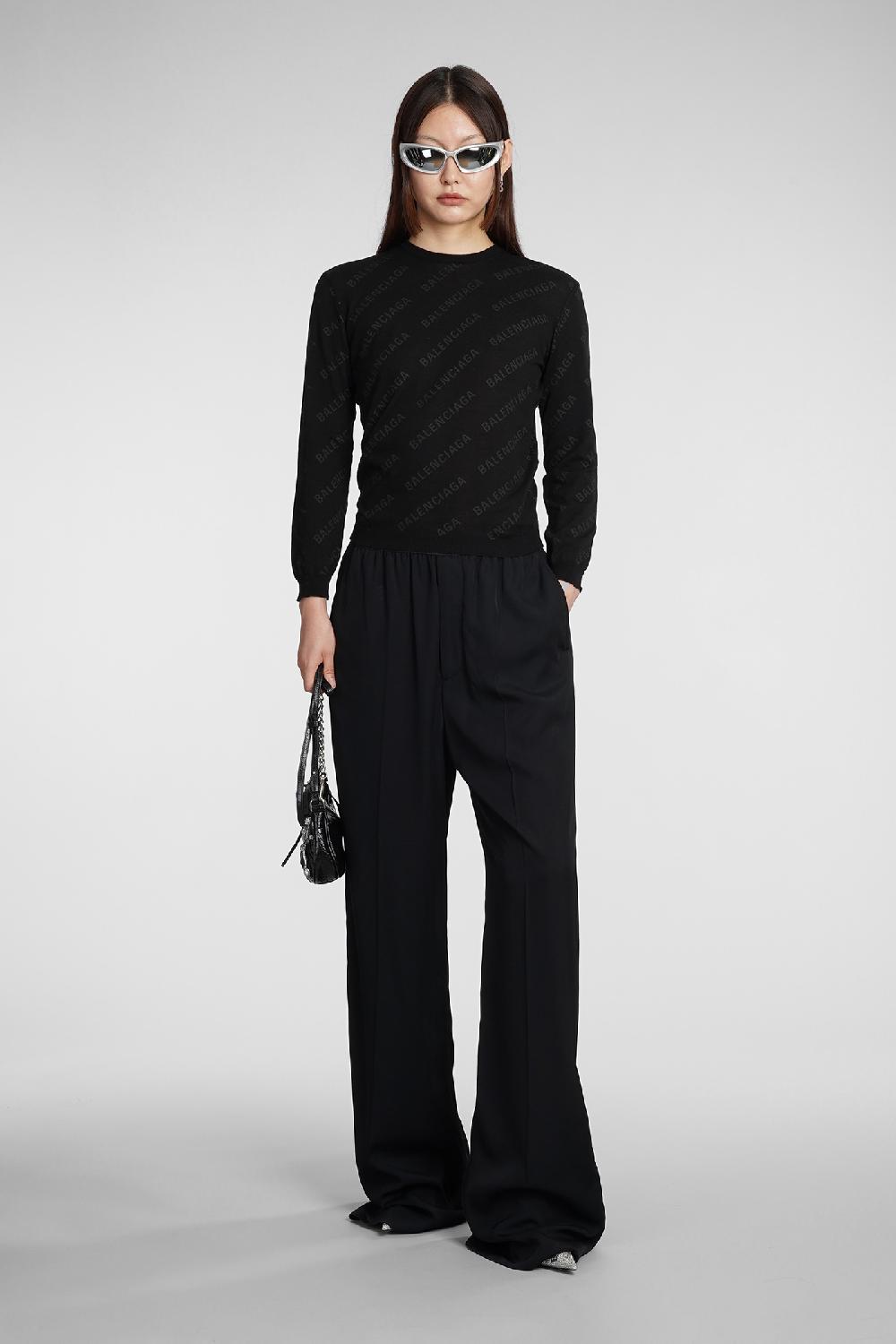 Deliberti Balenciaga Pantalone in viscosa nera cod. 383719 - Deliberti The Luxury Shopping Italy