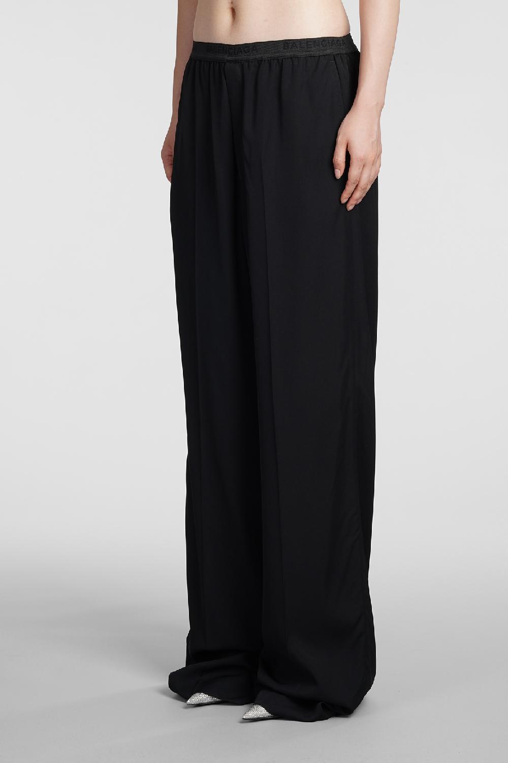 Deliberti Balenciaga Pantalone in viscosa nera cod. 383719 - Deliberti The Luxury Shopping Italy