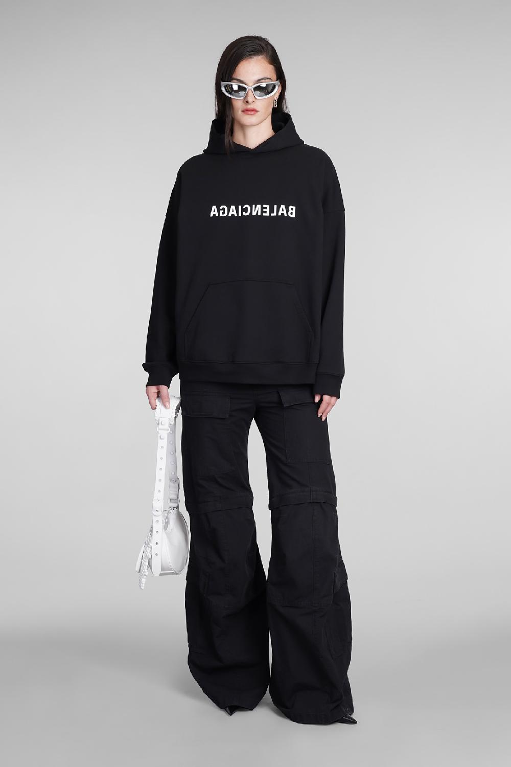 Deliberti Balenciaga Felpa in cotone nero cod. 390883 - Deliberti The Luxury Shopping Italia