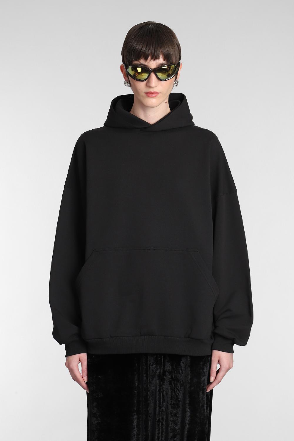 Deliberti Balenciaga Felpa in cotone nero cod. 381740 - Deliberti The Luxury Shopping