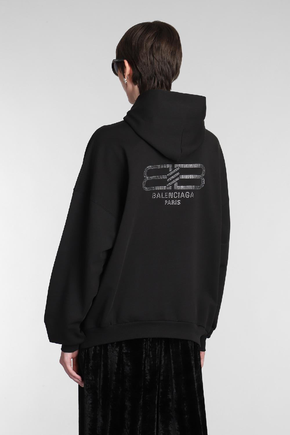 Deliberti Balenciaga Felpa in cotone nero cod. 381740 - Deliberti The Luxury Shopping Nuovo