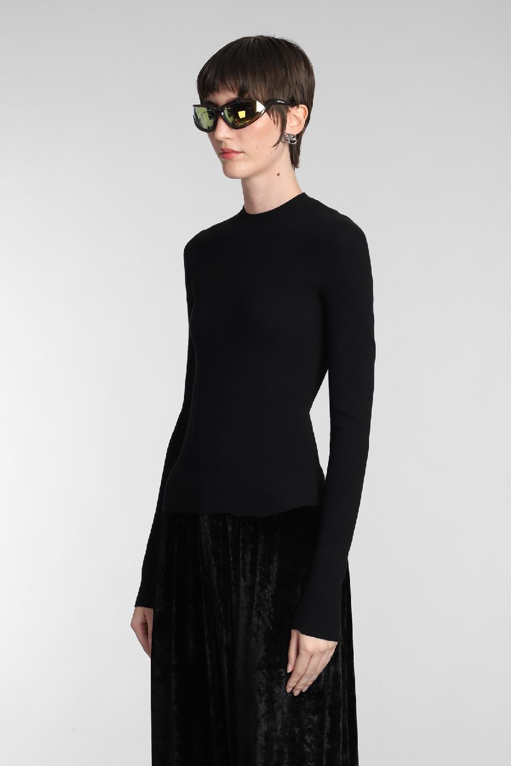 Deliberti Balenciaga Topwear in cotone nero cod. 381741 - Deliberti The Luxury Shopping Qualità