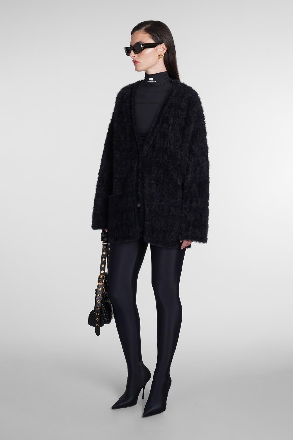 Deliberti Balenciaga Cardigan in lana nera cod. 386194 - Deliberti The Luxury Shopping Soddisfazione Garantita