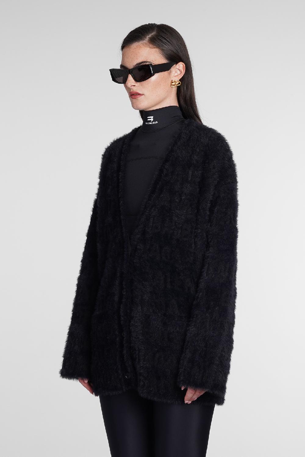Deliberti Balenciaga Cardigan in lana nera cod. 386194 - Deliberti The Luxury Shopping Soddisfazione Garantita