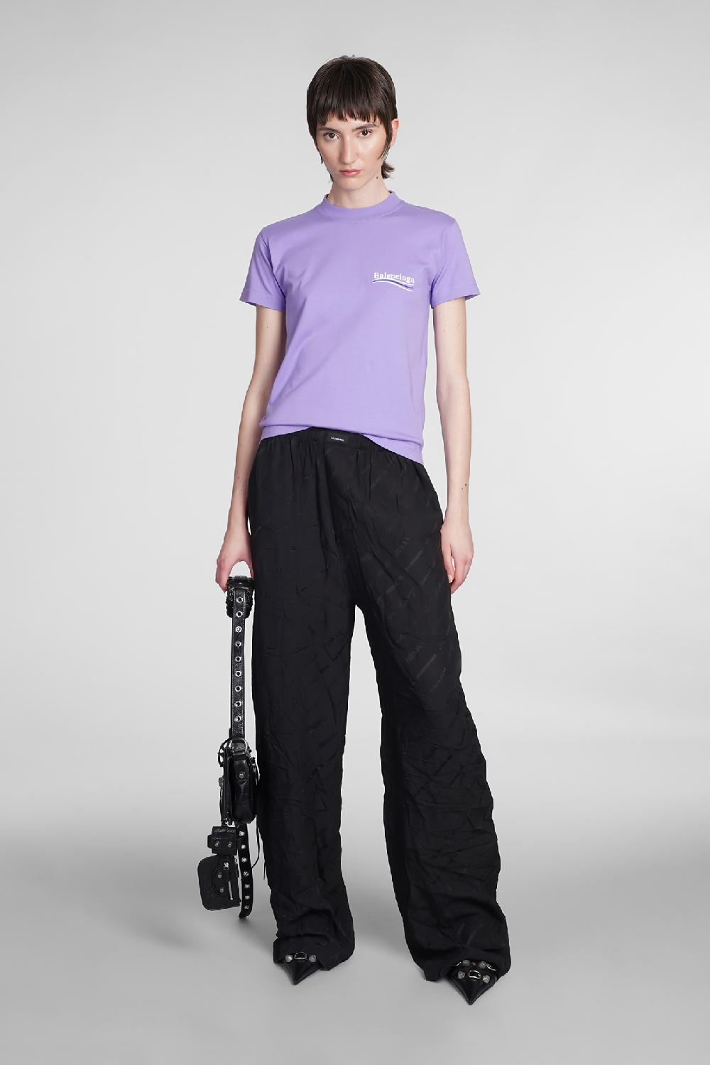Deliberti Balenciaga T-shirt in cotone viola cod. 375611 - Deliberti The Luxury Shopping Fino Al -60%