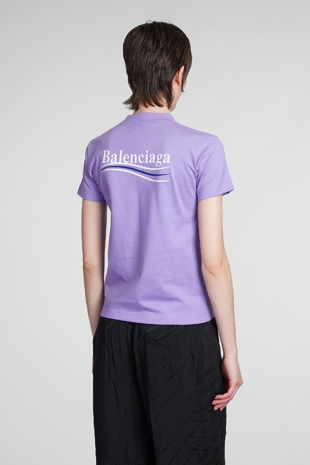 Deliberti Balenciaga T-shirt in cotone viola cod. 375611 - Deliberti The Luxury Shopping Fino Al -60%