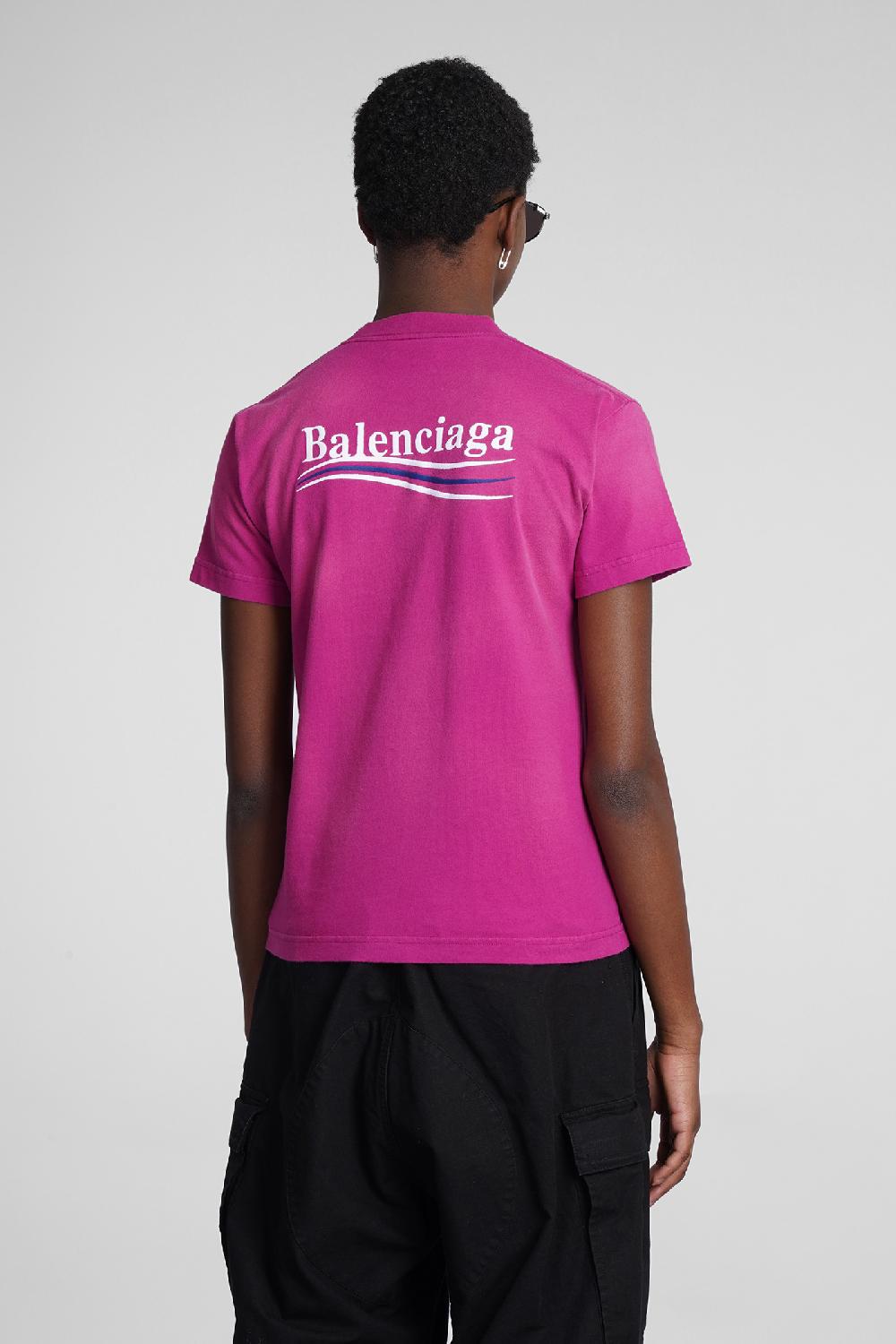 Deliberti Balenciaga T-shirt in cotone rosa cod. 354293 - Deliberti The Luxury Shopping Shopping Online